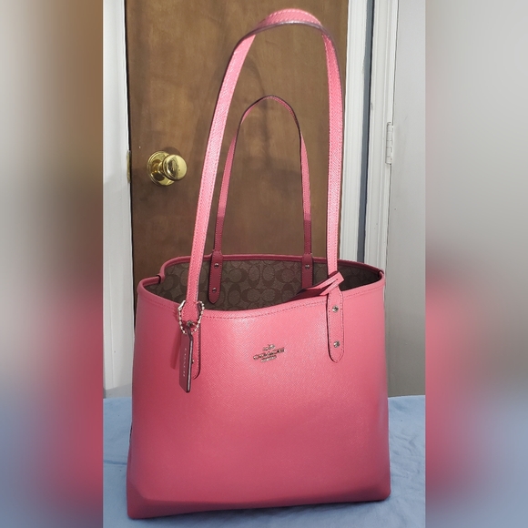 Coach Brown and Pink Signature Tote - Picture 9 of 11